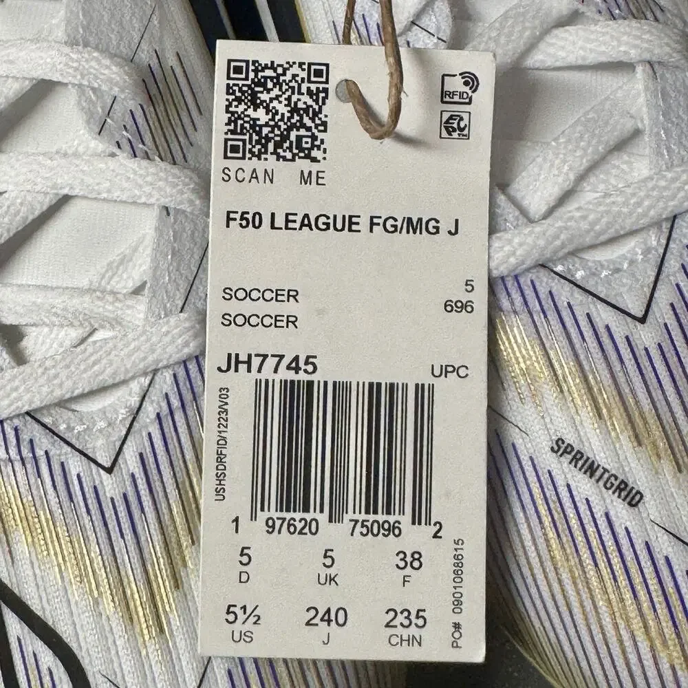 adidas F50 League FG/MG Road to Glory Soccer Cleats Youth 5.5 5.5Y JH7745 White